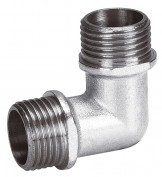 Угольник латунь никелированный Ду 20 (3/4") нр/нр