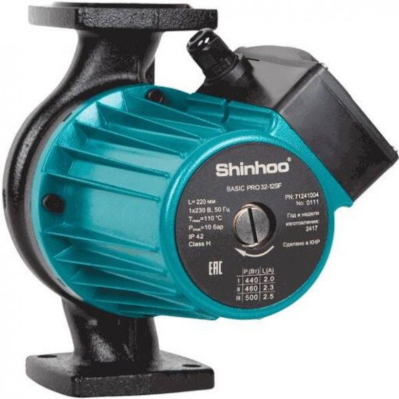 Насос циркуляционный с мокрым ротором BASIC 40-16SF PN10 3х380В/50 Гц Shinhoo 71222002 Насос циркуляционный с мокрым ротором BASIC 40-16SF PN10 3х380В/50 Гц Shinhoo 71222002