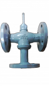 Регулирующий клапан фланцевый линейный трехходовой, PN16, DN80, Kvs 100, 40мм (FV3-80)