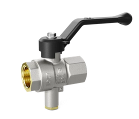 Кран шаровой лат. для датчика температуры Ду 15 (1/2") Ру16 рыч.LD Pride 45.15.В-В.Т.Р