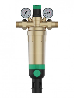 Фильтр с редуктором и обратной промывкой ХК FK76-1 1/4H универсальный (ГВС/ХВС) 1 1/4" DN32 100 мкм