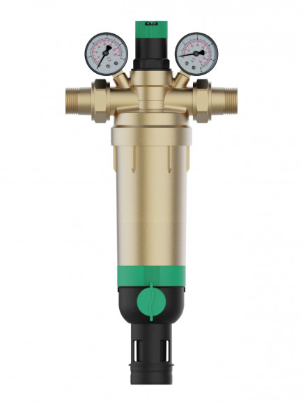 Фильтр тонкой очистки с обратной промывкой и регулятором DN20 (3/4) 100мк до 70С ХК FK76-3/4H