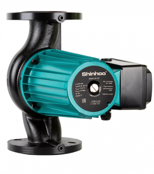 Насос циркуляционный с мокрым ротором BASIC 50-20F PN10 1х230В/50 Гц Shinhoo 71221007 Насос циркуляционный с мокрым ротором BASIC 50-20F PN10 1х230В/50 Гц Shinhoo 71221007