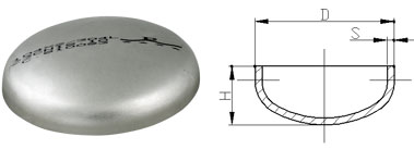 Заглушка стальная эллиптическая 32x2-3 Ду25 сталь 20 ГОСТ 17379