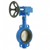 Затвор поворотный чугунный с редуктором  DN 400