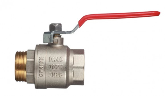 Кран шаровой латунный DN 1 1/2 ВР-НР ручка Valtec Base Кран шаровой латунный DN 1 1/2 ВР-НР ручка Valtec Base