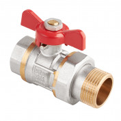 Кран шаровый полнопроходной с полусгоном вн/нар бабочка Ду 20 Pn 25 MVI AquaHit