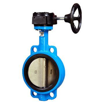 Затвор дисковый поворотный  Ду350 Ру16 с редуктором межфл