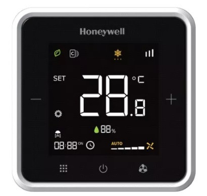 Термостат комнатный для фанкойла Honeywell WTS8E4WMB/H, 24 Vac, 2/4-трубная, влажность