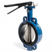 Затвор дисковый поворотный Ду 80 Ру16 межфланцевый диск нержавеющая сталь