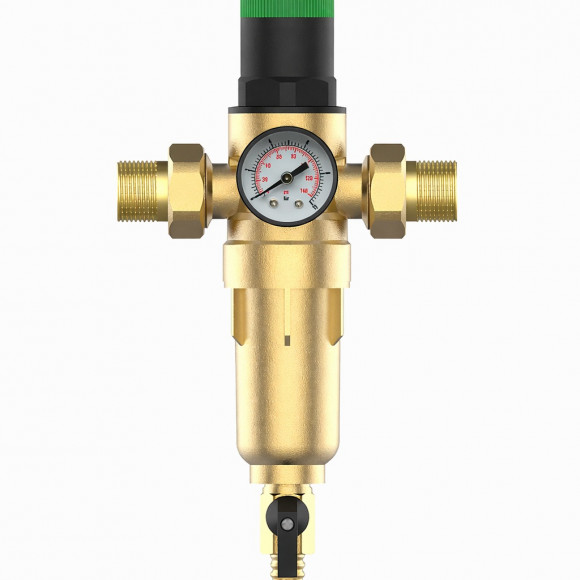 Фильтр с редуктором на горячую воду, DN40(11/2) 100 мкм, ХК FK06-11/2H