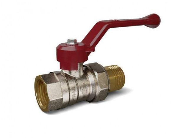 Кран шаровый латунный Temper 88.Вн-Нр Американка.Рычаг.1. DN25 (1) PN40