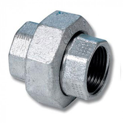 Американка  чугунная оцинкованная коническая резьба вн/вн Ду 15