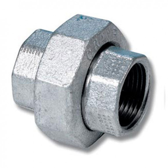 Американка  чугунная оцинкованная коническая резьба вн/вн Ду 15