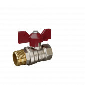 Кран шаровый латунный Temper 88.Вн-Нар.Бабочка.114. DN32 (11/4) PN25