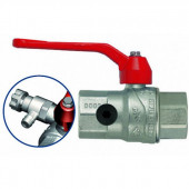 Кран шаровый со спускником (кран Маевского) DN40 (1 1/2") FIV