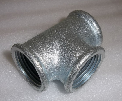 Тройник чугун оцинкованный Ду 25 (1")