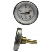 Термометр биметаллический осевой Дк100 100мм G1/2" 160С с гильзой ТБ-100 Багория