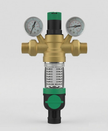 Фильтр тонкой очистки с обратной промывкой и рег-ом 2 ман Mini DN25 (1) 100мк хол вода ХК FK743S-1C