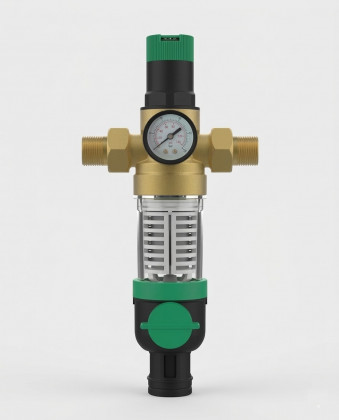 Фильтр тонкой очистки с обратной промывкой и рег-ом Mini DN20 (3/4) 100мк хол вода ХК FK74S-3/4C