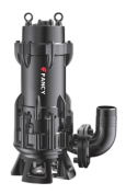 Насос погружной канализационный FANCY 150WQC250-22-30/4, исполнение WQC-H (горизонтальное), с закрытой рубашкой охлаждения, подача 250 м³/ч, рабочий напор 22 м, максимальный напор 28,5 м, мощность 30 кВт, 380 В, 3 фазы, 1450 об/мин, DN нагнетания 150