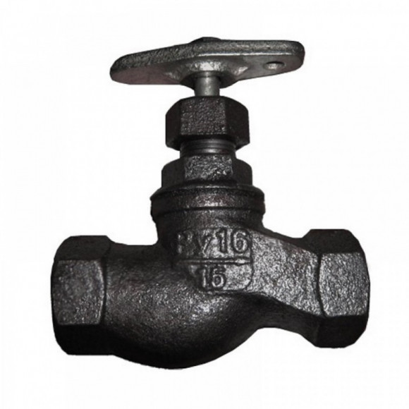Клапан чугунный муфтовый 15кч18п Ду40 Клапан чугунный муфтовый 15кч18п Ду40