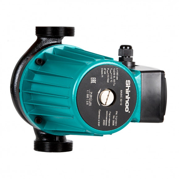 Насос циркуляционный с мокрым ротором BASIC 25-12S PN10 1х230В/50 Гц Shinhoo 71211010 Насос циркуляционный с мокрым ротором BASIC 25-12S PN10 1х230В/50 Гц Shinhoo 71211010